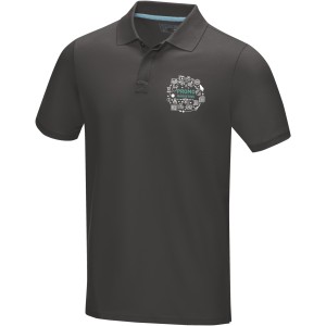 Graphite short sleeve men's  organic polo, Storm grey (Polo shirt, 90-100% cotton)