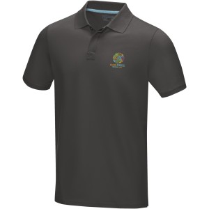 Graphite short sleeve men's  organic polo, Storm grey (Polo shirt, 90-100% cotton)