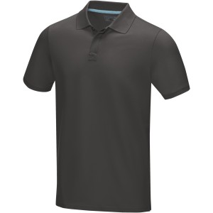 Graphite short sleeve men's  organic polo, Storm grey (Polo shirt, 90-100% cotton)