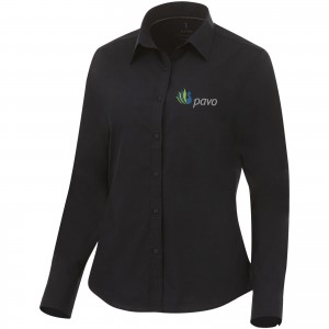 Hamell long sleeve ladies shirt, solid black (shirt)