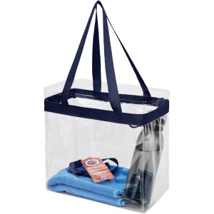 Hampton transparent tote bag, Navy, Transparent clear (Shopping bags)