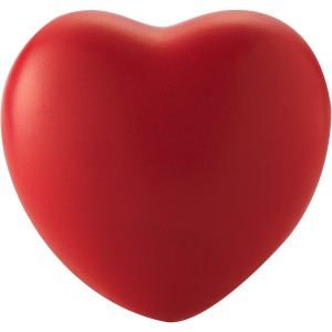 Heart-shaped stress reliever with PU foam, Red (Stress relief)