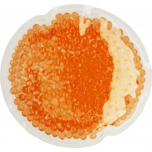 Round plastic hot/cold pack, orange