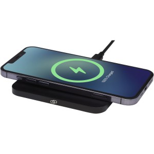 Hybrid 15W premium wireless charging pad, Solid black (Powerbanks)