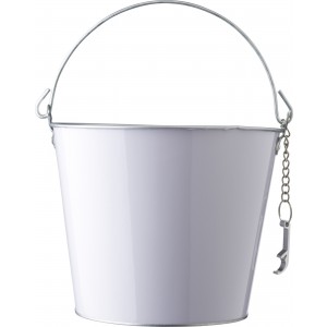 Iron and aluminium ice bucket Corey, white