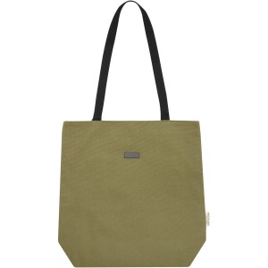 Joey GRS recycled canvas versatile tote bag 14L, Olive (cotton bag)