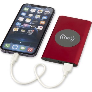 Juice 4000 mAh Type-C recycled aluminium wireless power bank (Powerbanks)