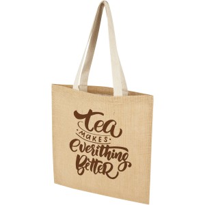 Juta 300 g/m2 jute tote bag 7L, Natural, White (Shopping bags)