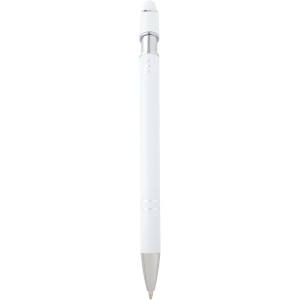 Kish ballpoint pen with silver finish (black ink), White (Metallic pen)