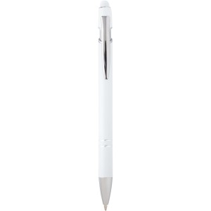 Kish ballpoint pen with silver finish (black ink), White (Metallic pen)