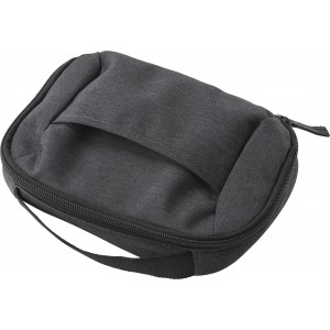 Polyester (600D) travel pouch Jace, anthracite
