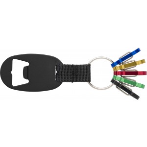 Aluminium 2-in-1 key holder Courtney, black