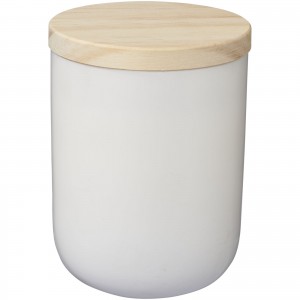 Lani candle with wooden lid, White (Candles)