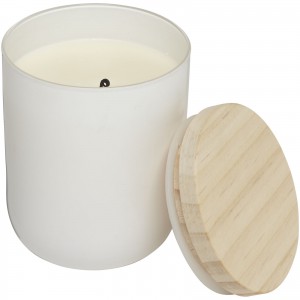 Lani candle with wooden lid, White (Candles)