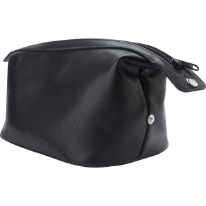 Leather toiletry bag Flynn, black (Cosmetic bags)