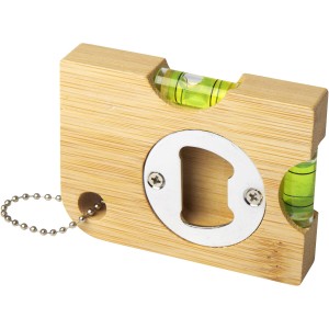 Levo bamboo bottle opener with level, Natural (Tools)