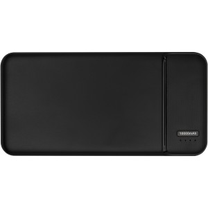 Loop 10.000 mAh recycled plastic power bank, Solid black (Powerbanks)