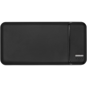 Loop 20.000 mAh recycled plastic power bank, Solid black (Powerbanks)