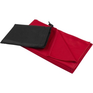 Lucas RPET sport towel 70x140 cm, Red (Towels)