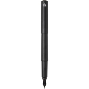 Lucetta recycled aluminium fountain pen, Solid black (Fountain-pen, rollerball)