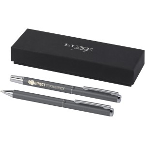 Lucetto recycled aluminium ballpoint and rollerball pen gift (Pen sets)