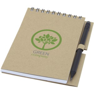 Luciano Eco wire notebook with pencil - small, Natural (Notebooks)