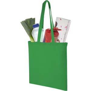 Madras 140 g/m2 cotton tote bag, Bright green (cotton bag)