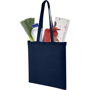 Madras 140 g/m2 cotton tote bag, Navy (cotton bag)