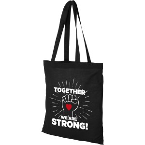 Madras 140 g/m2 cotton tote bag, solid black (cotton bag)