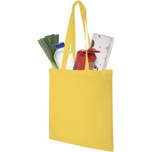 Madras 140 g/m2 cotton tote bag, Yellow (cotton bag)