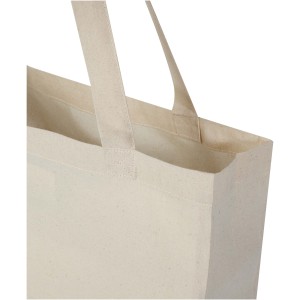 Madras 140 g/m2 GRS recycled cotton gusset tote bag, Natural (Shopping bags)