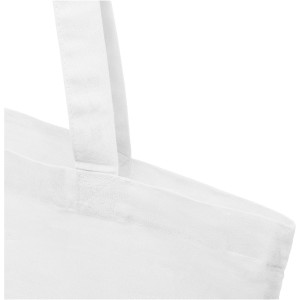 Madras 140 g/m2 GRS recycled cotton tote bag 7L, White (cotton bag)