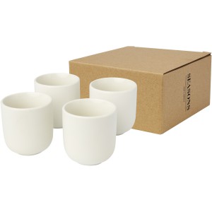 Male 4-piece 90 ml espresso cup, White (Glasses)