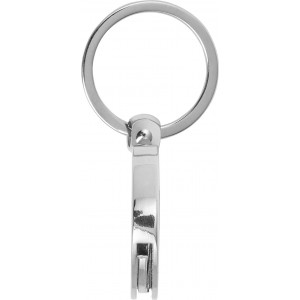 Metal 2-in-1 key holder Christie, silver (Keychains)