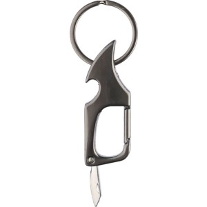 Metal carabiner keychain Bella, gun metal (Keychains)