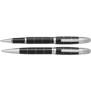 Metal writing set Daniel, black/silver (Pen sets)