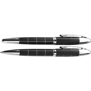 Metal writing set Daniel, black/silver (Pen sets)