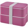 MIYO double layer lunch box, Magenta, Magenta, White