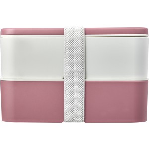 MIYO Renew double layer lunch box, Pink, Ivory white (Plastic kitchen equipments)