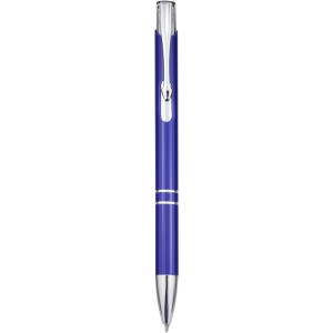 Moneta aluminum click ballpoint pen, blue (Metallic pen)