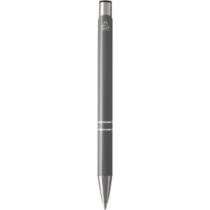 Moneta recycled aluminium ballpoint pen (blue ink), Grey (Metallic pen)