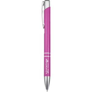 Moneta recycled aluminium ballpoint pen (blue ink), Magenta (Metallic pen)