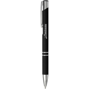 Moneta soft touch click ballpoint pen, black (Metallic pen)