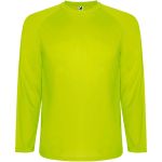 Montecarlo long sleeve kids sports t-shirt, Fluor Yellow (K04151C)