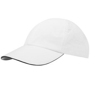 Morion 6 panel GRS recycled cool fit sandwich cap, White (Hats)