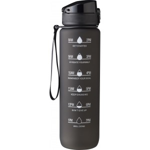 RPET drinking bottle (1000 ml) Brinley, black