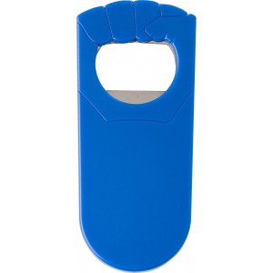 Plastic bottle opener Tay, blue