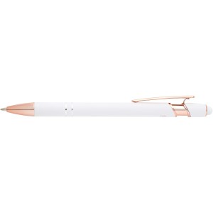 Nanna ballpoint pen with rose gold finish (blue ink), White (Metallic pen)