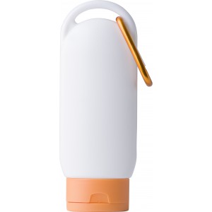 PE sunscreen lotion bottle, orange