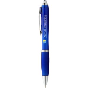 Nash ballpoint pen with coloured barrel and grip, Royal blue (Plastic pen)